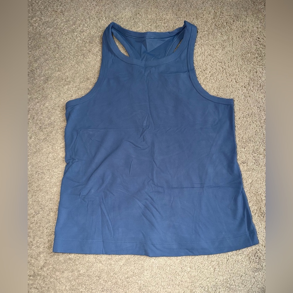 Lululemon Align Waist Length Racerback Tank Utility Blue? Nulu Fabric. 8. NWOT